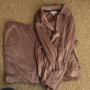 Nicole Miller Velvet Corduroy Set in Blush